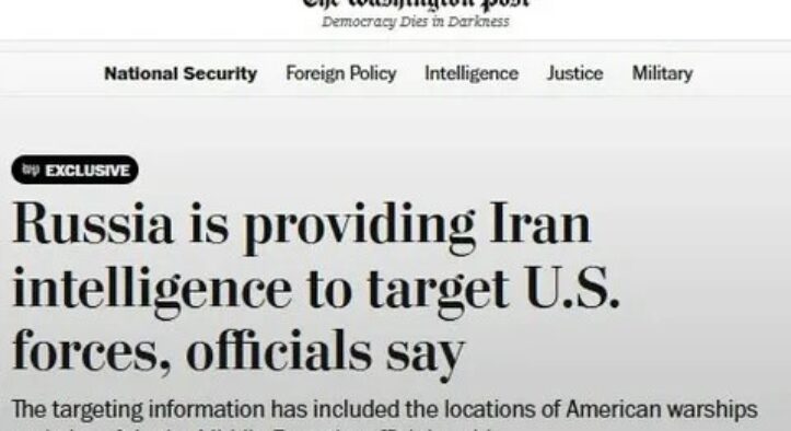 Washington Post: Rusia transmite Iranului informații despre forțele SUA